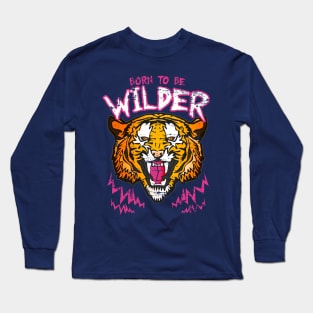 Retro Rock Tiger Long Sleeve T-Shirt